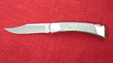 Buck 0110 110GY Smooth Grey Bone Folding Hunter Knife Lockback USA Made 1991 Lot#110-155
