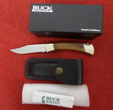Buck 0110 110 Folding Hunter Knife Nickel Silver Oak Polished 110-256