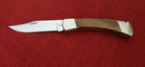 Buck 0110 110 Folding Hunter Knife Nickel Silver Oak Polished 110-256