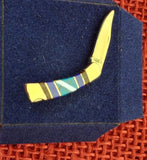 Buck 0110 110 Folding Hunter Knife Yellowhorse Hat Pin Tie Tack 110-275