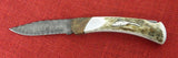 Buck 0111EKSBT 111 110 Folding Hunter RARE 2011 Chip Flint Elk Stag Burlwood Bolster Bob Timberlake Feather Logo Lot#BU-219