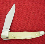 Boker 111011SWB Folding Hunter 20-21 Single Blade Knife White Bone C75 Steel Lockback Solingen Germany