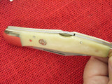 Boker 111011SWB Folding Hunter 20-21 Single Blade Knife White Bone C75 Steel Lockback Solingen Germany