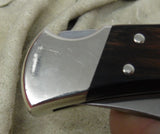 Buck 0112-N4 112 Ranger Knife 1995 Nickel Silver Bolsters Wood Handle Lot#112-20