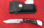 Buck 0112-N4 112 Ranger Knife 1995 Nickel Silver Bolsters Wood Handle Lot#112-20