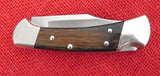 Buck 0112-N4 112 Ranger Knife 1995 Nickel Silver Bolsters Wood Handle Lot#112-20