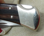 Buck 0112-N4 112 Ranger Knife 1995 Nickel Silver Bolsters Wood Handle Lot#112-20