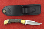 Buck 0112BRSFG 112 Ranger Finger Grooved Knife 50th Anniv Tang Stamp Ebony 420HC USA Lot#112-43