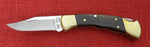 Buck 0112BRSFG 112 Ranger Finger Grooved Knife 50th Anniv Tang Stamp Ebony 420HC USA Lot#112-43