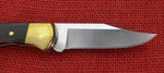 Buck 0112BRSFG 112 Ranger Finger Grooved Knife 50th Anniv Tang Stamp Ebony 420HC USA Lot#112-43