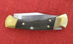 Buck 0112BRSFG 112 Ranger Finger Grooved Knife 50th Anniv Tang Stamp Ebony 420HC USA Lot#112-43