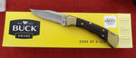 Buck 0112BRSFG 112 Ranger Finger Grooved Knife 50th Anniv Tang Stamp Ebony 420HC USA Lot#112-43