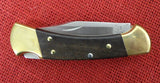 Buck 0112BRS 112 Ranger Knife 50th Anniv Tang Stamp Ebony 420HC USA Lot#112-44