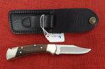 Buck 0112-N4 112 Ranger Knife 1995 Not Satin Finished Nickel Silver Bolsters Wood Handle Lot#112-48