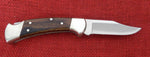 Buck 0112-N4 112 Ranger Knife 1995 Not Satin Finished Nickel Silver Bolsters Wood Handle Lot#112-48