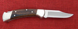 Buck 0112-N4 112 Ranger Knife 1995 Not Satin Finished Nickel Silver Bolsters Wood Handle Lot#112-48