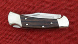 Buck 0112-N4 112 Ranger Knife 1995 Not Satin Finished Nickel Silver Bolsters Wood Handle Lot#112-48