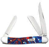 Case 11201 Medium Stockman Patriotic Kirinite Handle 10318 SS NIB Red White Blue