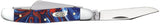 Case 11201 Medium Stockman Patriotic Kirinite Handle 10318 SS NIB Red White Blue