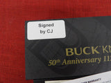 Buck 0112BRS3 50th Anniv 112 Ranger Knife RARE 2021 CJ Signed 2022 112-57