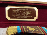 Buck 0112-DY 112 Ranger Dave Yellowhorse Custom Knife Horse Shield USA Made Late 1980's Lot#112-50