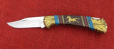 Buck 0112-DY 112 Ranger Dave Yellowhorse Custom Knife Horse Shield USA Made Late 1980's Lot#112-50