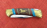 Buck 0112-DY 112 Ranger Dave Yellowhorse Custom Knife Horse Shield USA Made Late 1980's Lot#112-50