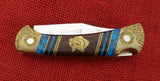 Buck 0112 112 David Yellowhorse Knife 1992 Wolf Head 112-53