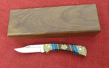 Buck 0112 112 David Yellowhorse Knife 1992 Wolf Head 112-53