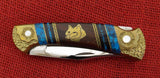 Buck 0112 112 David Yellowhorse Knife 1992 Wolf Head 112-53