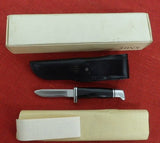 Buck 0116 116 Caper USA Fixed Blade Knife USA Pre 1985 No Date Yellow Box UNUSED Paper Dated 1973 116-15
