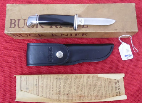 Buck 0116 116 Caper USA Fixed Blade Knife USA 1972 Date 2 Pc Yellow Box UNUSED Lot#116-5