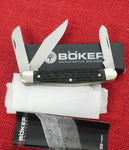 Boker 117474JGB Stockman 3 Blade Knife Jigged Green Bone Carbon Steel Slipjoint Solingen Germany