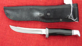 Buck 0118 118 Personal Hunting Knife Pre Date Code 3 Line Stamp 1972-1985 Leather Foldover Sheath USA Made 118-24