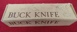 Buck 0118 118 Personal Hunting Knife Pre Date Code 3 Line Stamp 1972-1985 Leather Foldover Sheath USA Made 118-26