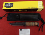 Buck 0119BRS1 119 Brahma Special Stacked Leather Handle Knife 2017 USA Lot#119-81