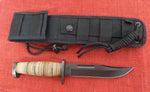 Buck 0119BRS1 119 Brahma Special Stacked Leather Handle Knife 2017 USA Lot#119-81