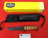 Buck 0119BRS1 119 Brahma Special Knife 2015 Stacked Leather Handle 119-93