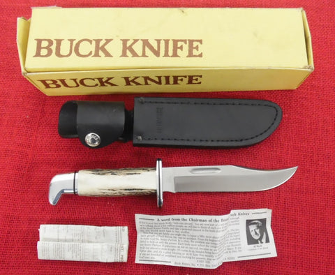 Buck 0119 119 Special RARE Stag Handle USA Made 1990 UNUSED in BOX Lot#119-53