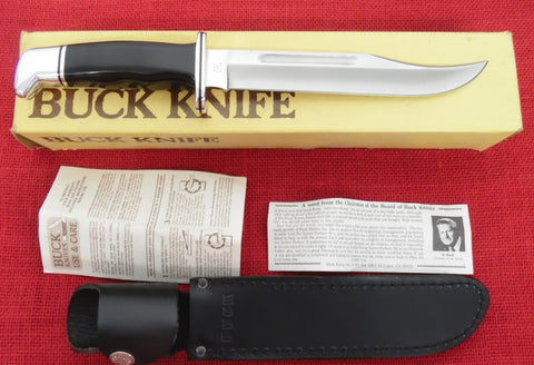 Buck 0120 120 General Fixed Blade Hunting Knife "V" Made 1989 USA UNUSED in Original Yellow Box Lot#120-26