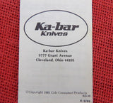Ka-Bar Knife Vintage 1217 USMC Full Sized Military Fighting Combat Knife LOOOKThe coating on