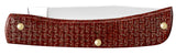 Case 12273 Sod Buster Jr Knife Dark Red Burlap Micarta Carbon Steel 10137 CS NIB