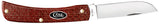 Case 12273 Sod Buster Jr Knife Dark Red Burlap Micarta Carbon Steel 10137 CS NIB