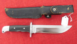 Buck 0124 124 Frontiersman Fixed Blade Knife Early 70's Model w/ Lanyard Hole like Nemo Micarta USA Lot#124-3
