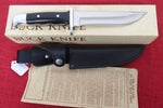 Buck 0124 124 Frontiersman Knife NEW in 2 pc BOX Paper Dated 1977 Black Micarta 440C USA Lot#124-9