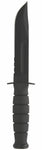 Ka-Bar Knife 1259 Short Black Plain Edge Hard Sheath Tactical Fighting Fixed Blade USA