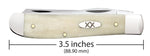 Case 13313 Mini Trapper Knife Natural Smooth Bone XX Oval Shield  USA Made 6207 SS