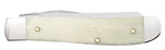 Case 13313 Mini Trapper Knife Natural Smooth Bone XX Oval Shield  USA Made 6207 SS