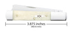 Case 13316 Razor 005 Raz Natural Smooth Bone 2024 Vault Knife 3.88" Closed 62005RAZ SS