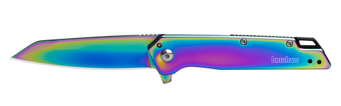 Kershaw 1365 Misdirect Rainbow SpeedSafe Assisted Flipper Knife Frame Lock